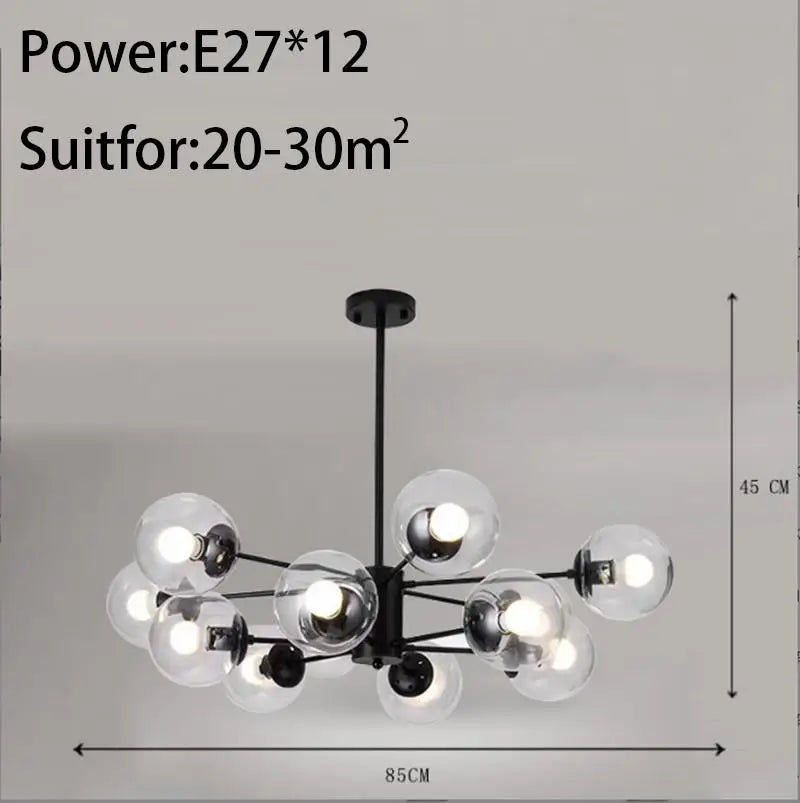 Nordic Magic Beans Chandelier for Living Room Bedroom Dining Study by Afralia™