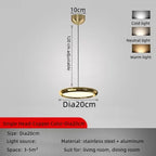 Circular Dining Pendant Chandelier LED Light for Kitchen, Living Room & Bedroom