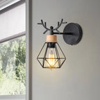 LED Iron Cage Wall Light for Home Bedroom Kitchen Decor