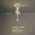 LED Bubble Chandelier Clear Glass Ball Pendant Lamp for Dining Room & Bar