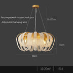 Tassel Crystal LED Chandelier: Nordic Style Round Pendant Lamp for Modern Home Decor