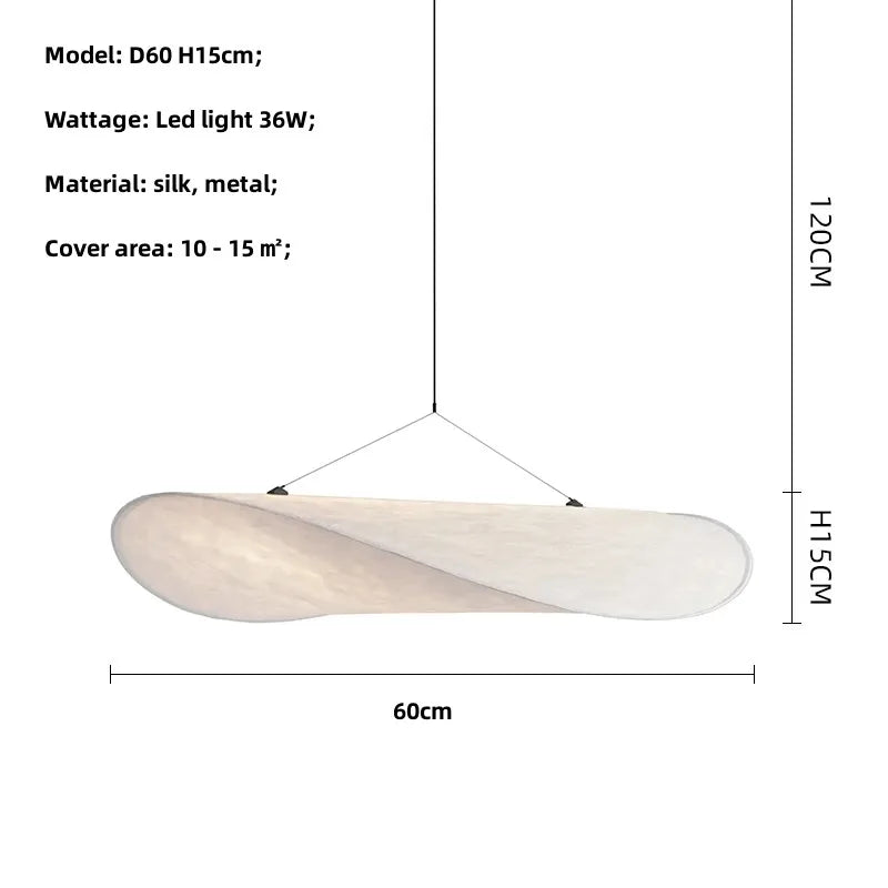 Nordic Silk LED Pendant Lights | Wabi Sabi Lustre Luminarias Chandelier