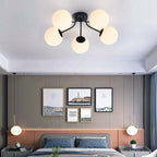 Glass Ball Ceiling Chandelier Pendant Lamp for Modern Living Bedroom