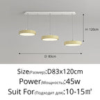 Circular Modern Chandelier Pendant Light Dimmable Indoor Lamp for Dining & Kitchen Island