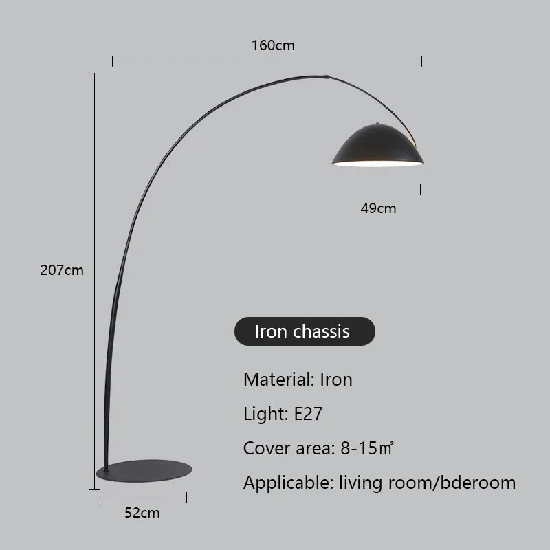 Vertical LED Floor Lamp Modern Minimalist Living Room Bedroom Lighting
