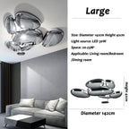 Water Drop Chrome LED Chandelier for Bedroom and Dining Room