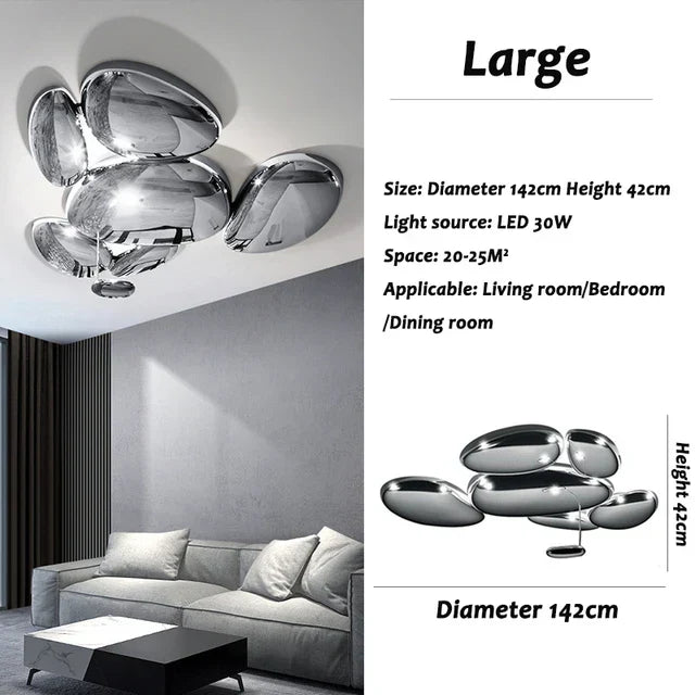 Water Drop Chrome LED Chandelier for Bedroom and Dining Room