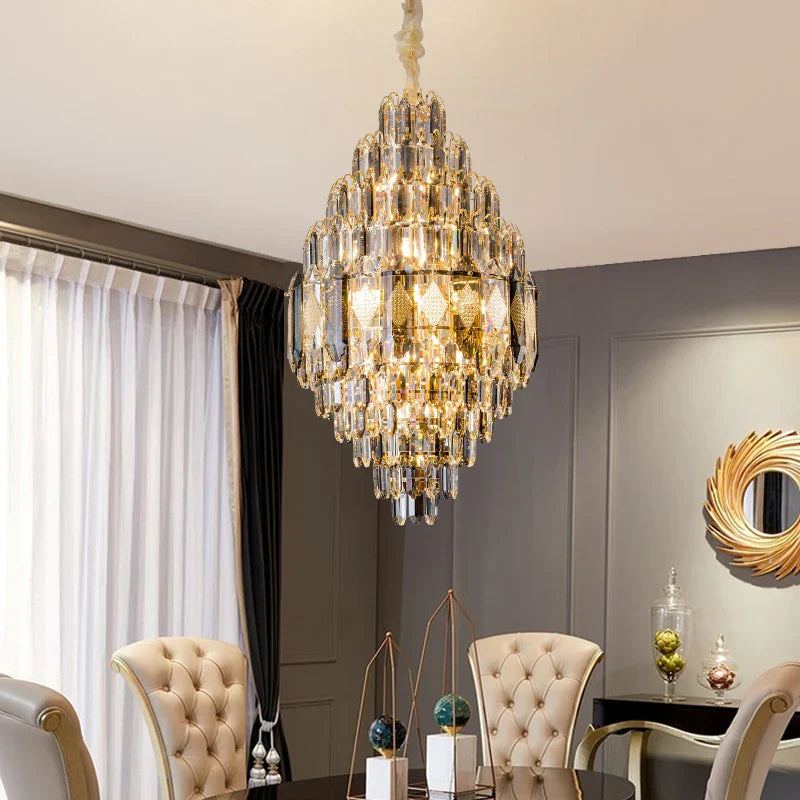 Crystal Pendant Lamp: Nordic Modern Luxury for Villa, Hotel, and Living Room
