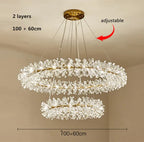 Luxury K9 Crystal Chandelier: Modern Nordic Living Dinning Room Bedroom Lighting