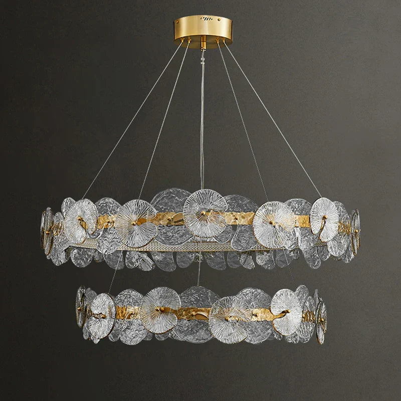 Lotus Leaf LED Chandeliers: Modern Lighting Fixtures for Living Room, Bedroom, Dining Table