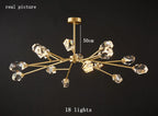 Modern Diamond Crystal Chandelier LED Light Fixtures for Kitchen Living Room