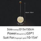 Crystal Ball Pendant Chandelier for Bedroom Bar Deco