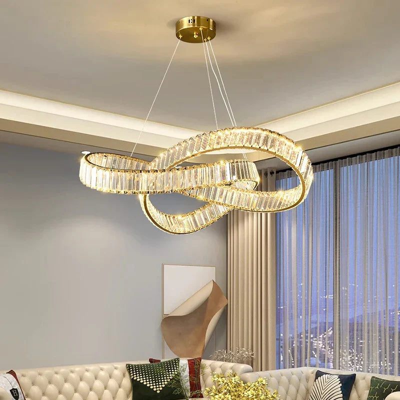 Crystal Chandelier Pendant Lamp for Modern Living Room & Dining Room Lighting