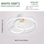 LED Ceiling Fan with Remote Control, Modern Silent Lighting Fixture for Bedroom and Dining Room