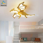 Golden Dragon LED Ceiling Lamp for Bedroom, Study, and Restaurant