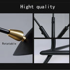 Black Aluminum Nordic LED Floor Lamp for Living Room, Bedroom - Standing Tall E27 Light