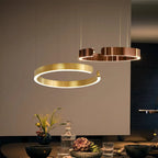 Modern LED Chandelier: Height Adjustable Pendant for Dining & Living Room.