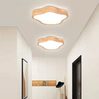 Cloud Shape Wooden LED Ceiling Light for Modern Nordic Home Living Room Surface Fixture