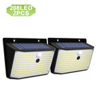 138 LED Solar Wall Lamp Security Motion Sensor 3 Modes Fence Yard Deck