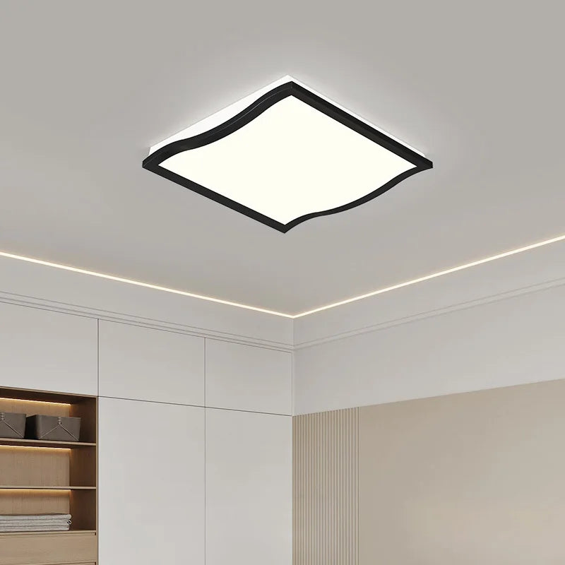 Minimalist LED Ceiling Light in Black & White for Living, Dining, Bedroom & Kitchen