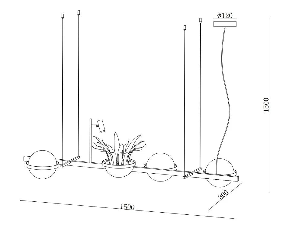 Modern Plant Chandeliers Nordic DIY Sky Garden LED Pendant Lamps Home Decor Fixtures