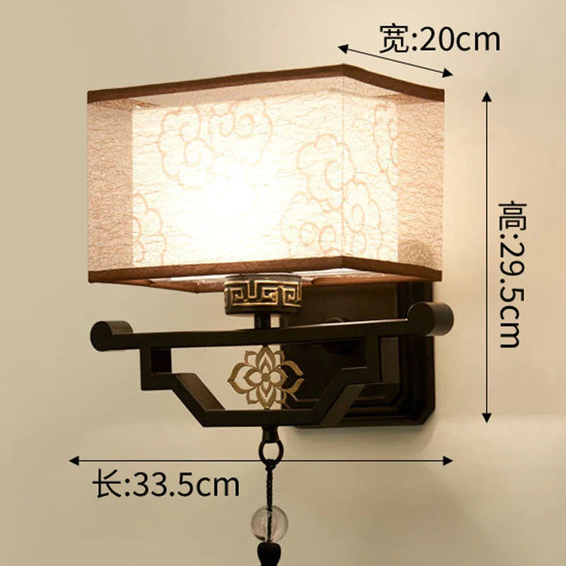 Elegant Fabric Wall Lamp for Living Room Bedroom, Modern LED Lighting Fixtures
