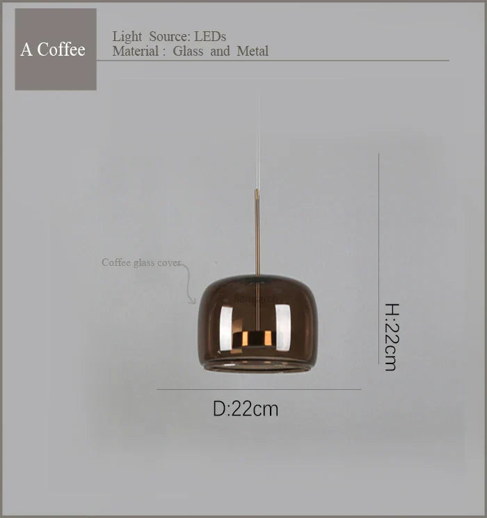 Nordic Glass Chandelier LED Bedroom Lamp - Contemporary Design for Interior Lighting