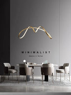 Modern Copper LED Chandelier for Dining Room and Bedroom Lighting