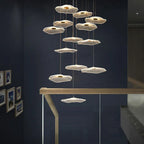Modern Duplex Chandelier for Luxe Living and Sales Spaces