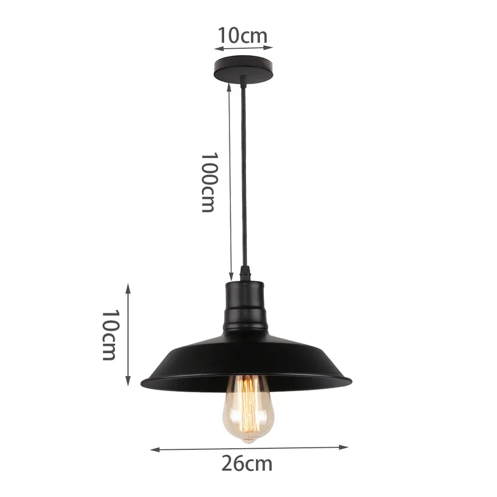 Loft Pendant Light Industrial Hanging Lamp Nordic Retro Home Decor E27