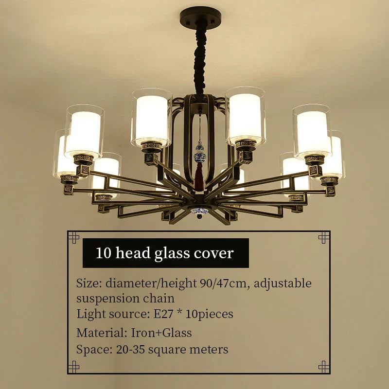 Simplistic Modern Chinese Style Living Room Chandelier