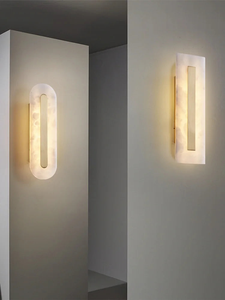 Marble LED Wall Sconce for Bedroom Living Room Hallway Hotel Decor