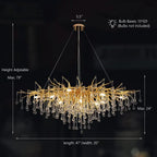Luxury Crystal LED Chandelier Silver Gold G9 - Perfect for Indoor Hall Living Room Dining Room