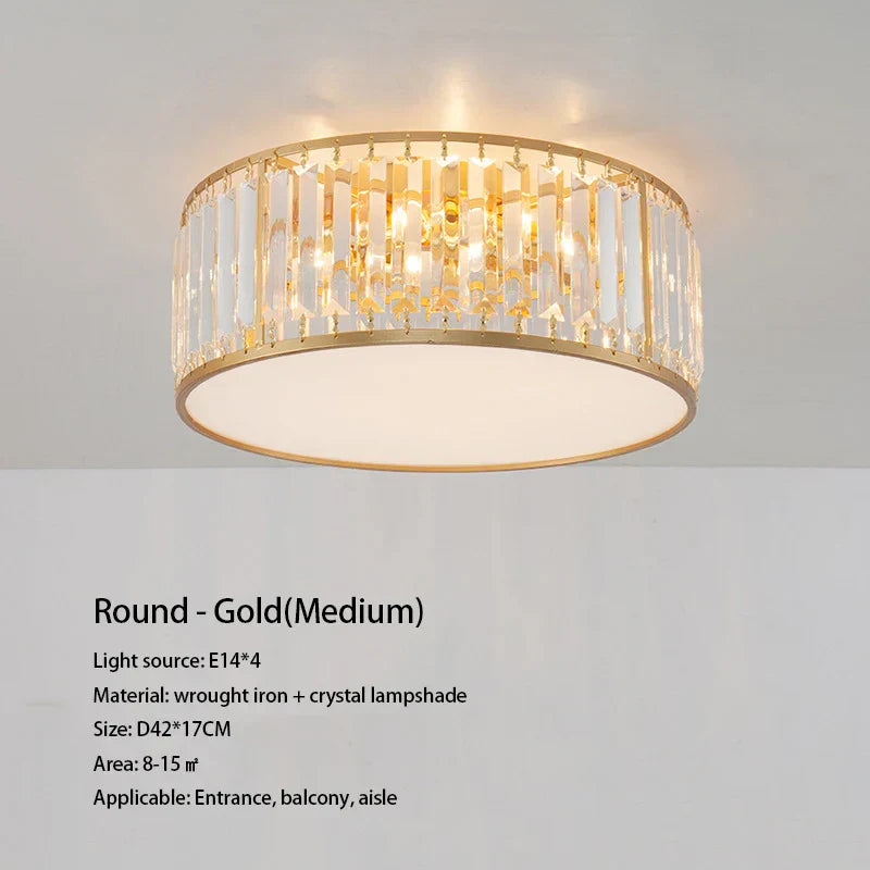 Luxury Crystal Ceiling Lights LED Chandeliers for Living Room Bedroom Lighting
