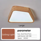 Round Wood LED Ceiling Lights for Modern Home Decor