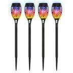 Solar Flame Torch Lights - Waterproof Outdoor Garden Decoration - 5 Color Options