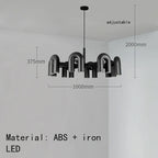 U-shaped Iron Chandelier Modern Minimalist LED Lighting for Home and Restaurant