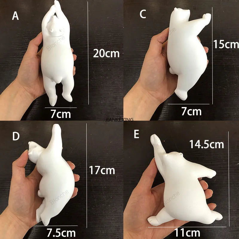 Bear LED Ceiling Chandelier: Cute PVC Ball Lampshade for Children's Room Decor