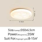 Nordic Minimalist Ceiling Light for Living Room, Kitchen, Study - Aluminum, Dimmable Luminaria