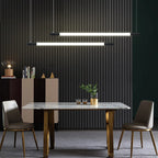 Modern LED Black/Gold Bar Chandelier Horizontal Pendant Light