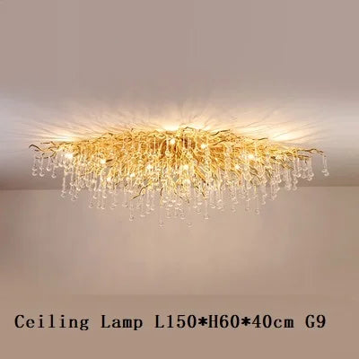 Crystal Chandelier: Modern LED Luxury for Living Room Decor & Lighting