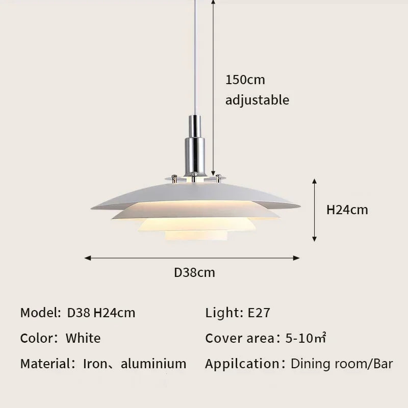 Nordic Saucer LED Chandelier: Stylish Home Decor Pendant Lighting for Dining Room, Kitchen, and Bar