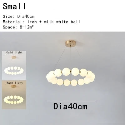 Nordic Magic Beans Double Layer LED Chandelier for Bedroom and Kitchen