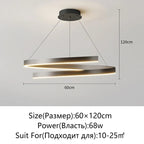 Spiral Aluminum LED Chandelier for Kitchen Dining Bedroom Suspension Luminaire