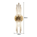 Water Ripple Glass Crystal Copper Wall Lamp - Modern Minimalist Indoor Lighting