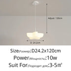 Cloud White Floating Pendant Chandelier for Dining Room, Kitchen Island, Indoor Lighting