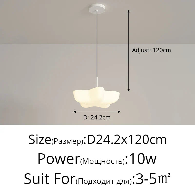 Cloud White Floating Pendant Chandelier for Dining Room, Kitchen Island, Indoor Lighting