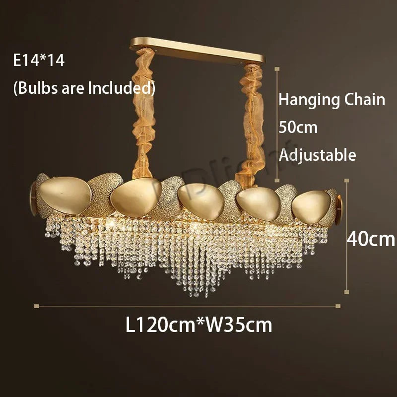 Crystal Tassles Pendant Light 2024 | Modern Luxury Chandelier for Living Room