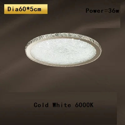 Crystal Round Ceiling Lamp Elegant LED Lighting for Bedroom & Living Room