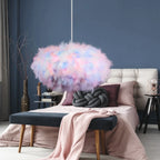 Fluffy Feather Pendant Light by - Nordic Chandelier for Living Room & Bedroom